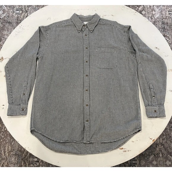 J.Crew Men Size LT Tall Oxford Cotton Long Sleeve Casual Shirt Sharks Tooth L - Picture 1 of 12